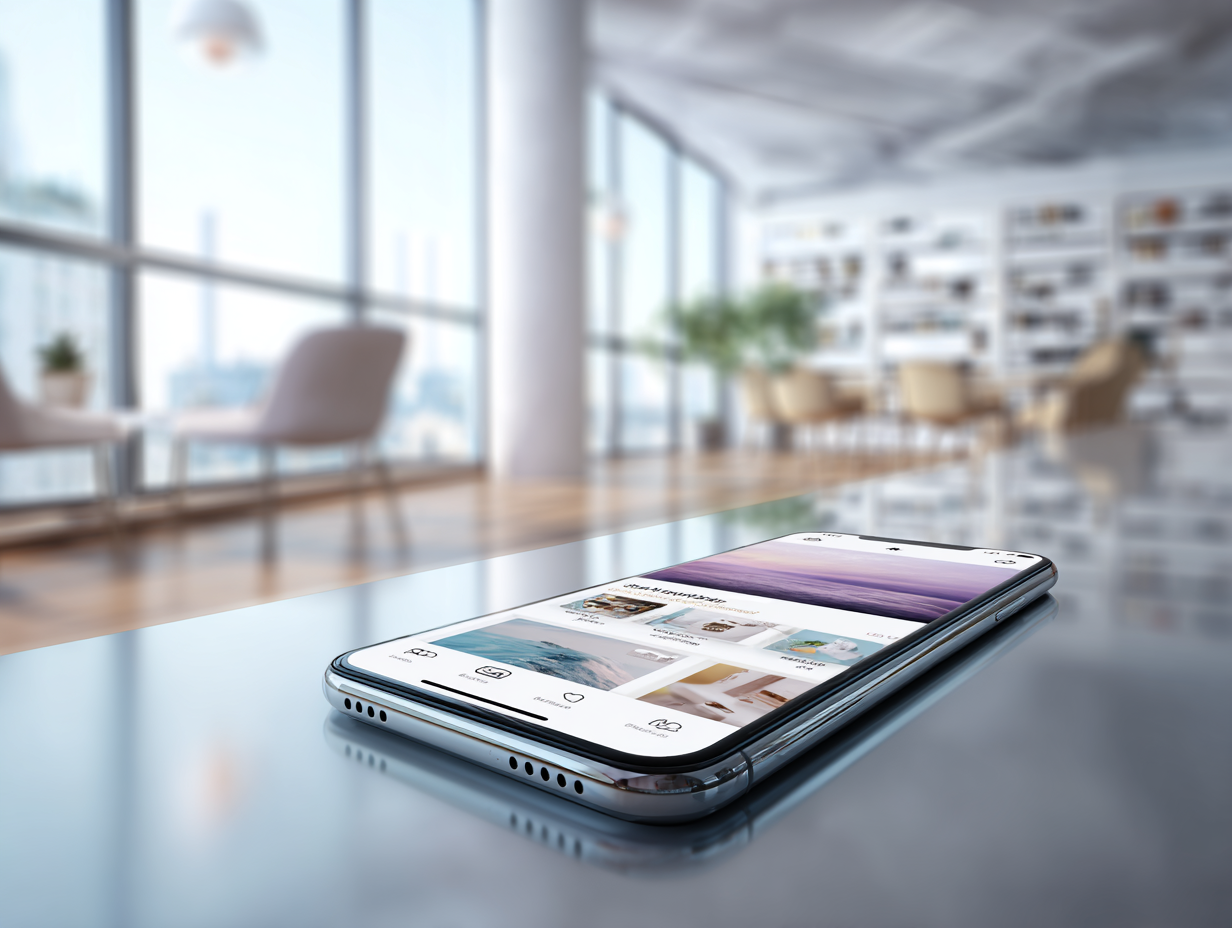 Interface mockup inspired by interior design